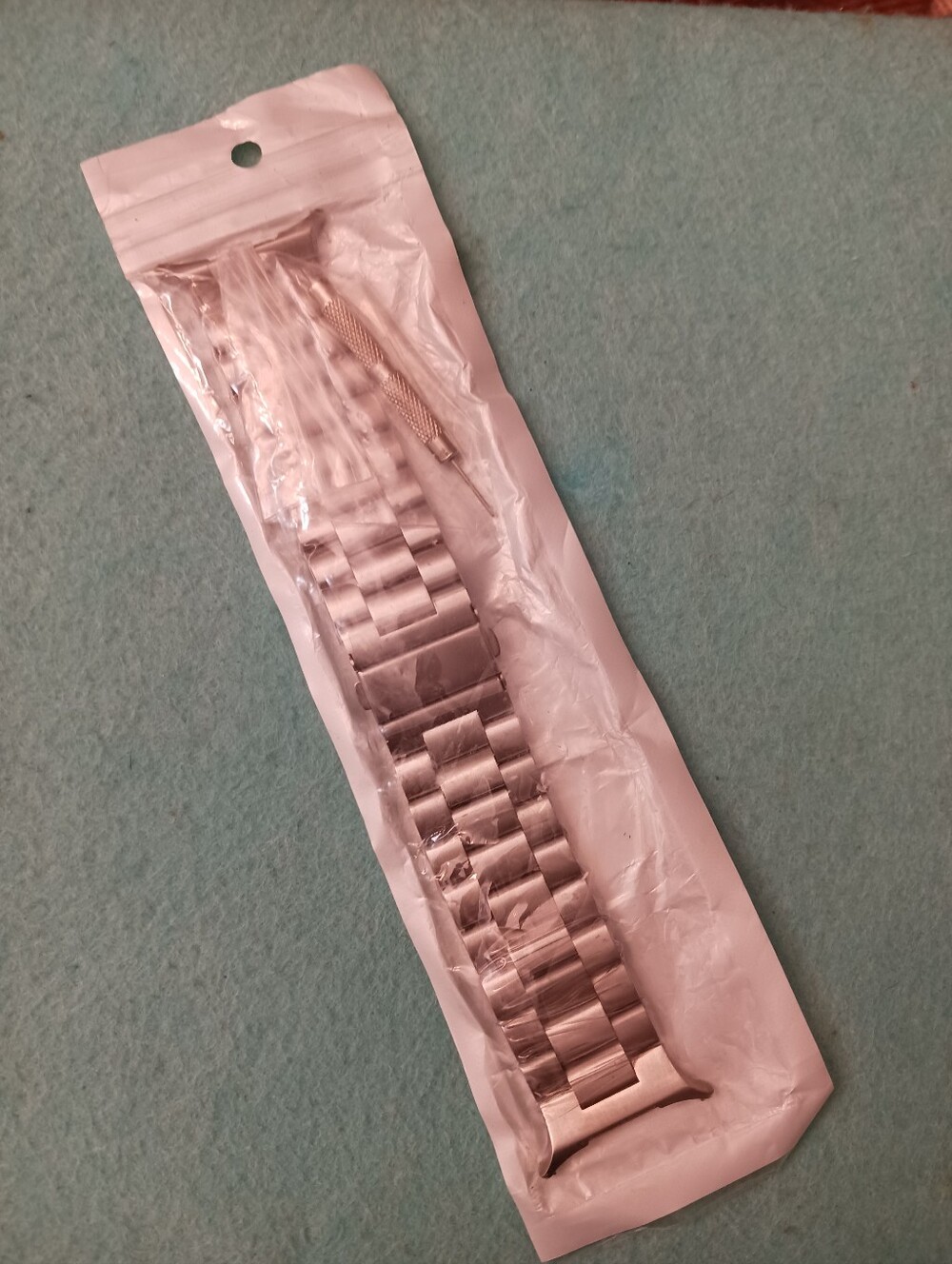 Triple Link Stainless Steel Watchband Strap w/ Tool 1in x 7in Samsung? Other